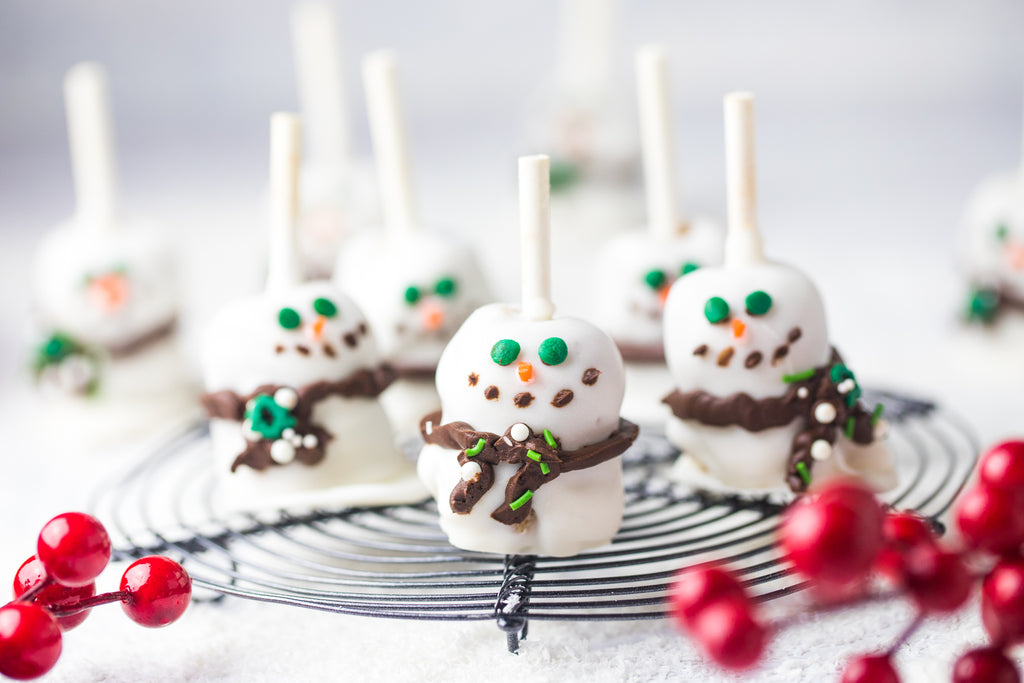 Hail Merry Snowman Cookie Dough Pops Recipe