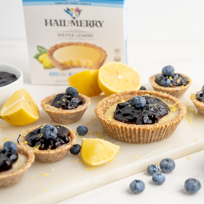 Meyer Lemon Tarts with Blueberry Compote